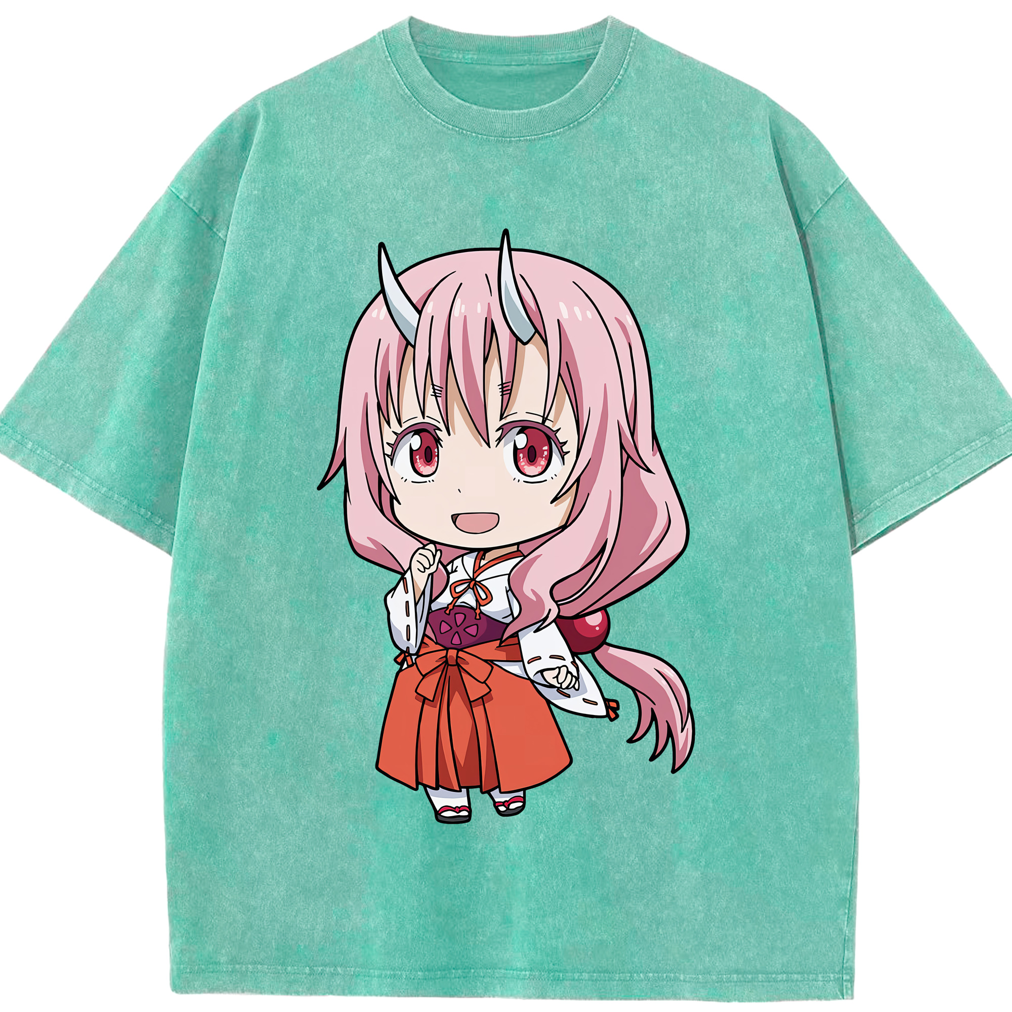 （画像用） 転スラ Regarding Reincarnated to Slime 綿100% ヴィンテージ風 半袖Tシャツ（フロントプリント）